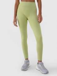 4F Legginsy funkcyjne w kolorze limonkowym rozmiar: M/L. Zielone legginsy damskie 4f, l, bez wzorów, z materiału. Za 72.95 zł.