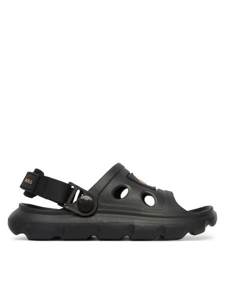BOSS Sandały J52813 M Czarny. Czarne sandały chłopięce Boss, z syntetyku, bez zapięcia. Za 128.99 zł.