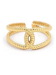 MOODE Pierścionek "Tatiana" rozmiar: onesize. Żółte pierścionki damskie MOODE, ze stali. Za 43.99 zł.