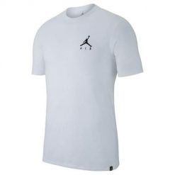 Koszulka sportowa męska Nike Air Jordan Jumpman Embroidered Tee. Białe t-shirty sportowe męskie Nike, l, z bawełny, bez ramiączek, do koszykówki. Za 204.00 zł.