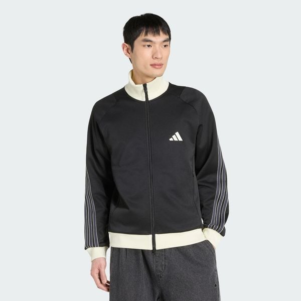 BLUZA DRESOWA Z PIKI O STANDARDOWYM KROJU STADIUM. Zielone bluzy bez kaptura męskie Adidas, uniwersalny, z bawełny. Za 349.00 zł.