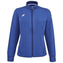 Bluza dresowa damska Babolat Play Jacket do tenisa. Niebieskie bluzy bez kaptura damskie BABOLAT, z dresówki. Za 379.99 zł.