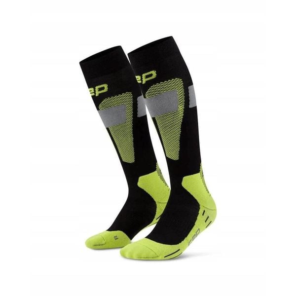 Damskie sportowe podkolanówki kompresyjne na zimę z wełną merino CEP. Czarne skarpetki damskie CEP, bez wzorów, z elastanu. Za 199.00 zł.
