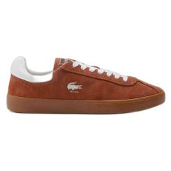 Buty męskie sportowe do chodzenia Lacoste BASESHOT. Brązowe buty sportowe na co dzień męskie Lacoste, bez zapięcia, trekkingowe. W wyprzedaży za 399.00 zł.