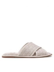 MICHAEL Michael Kors Klapki Gideon Slide 40S2GDFP1Y Beżowy. Brązowe klapki damskie MICHAEL Michael Kors, bez wzorów, z materiału, bez obcasa. Za 399.99 zł.
