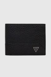 GUESS Czarny portfel męski Torino Bifold. Czarne portfele męskie Guess, z aplikacjami, ze skóry. W wyprzedaży za 304.99 zł.