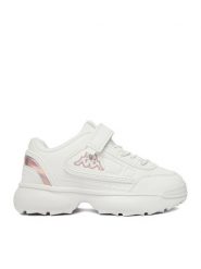 Kappa Sneakersy CEOWB-SS24-3CK10 Biały. Białe buty sportowe dziewczęce Kappa, bez wzorów, ze skóry, bez zapięcia. Za 129.99 zł.