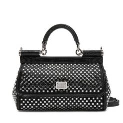 Torebka Dolce&Gabbana. Czarne torebki klasyczne damskie Dolce&Gabbana, bez wzorów, bez dodatków. Za 10,739.00 zł.