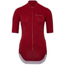 Koszulka rowerowa (z krótkim rękawem) damska SILVINI Women Jersey STELVIA. Czerwone bluzki sportowe damskie Silvini, m, bez wzorów, z jersey, bez ramiączek. Za 349.99 zł.