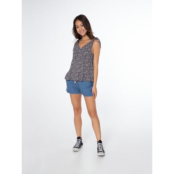 Damski tank top Protest Prttavilo spaghetti. Czarne bluzki damskie Protest, bez wzorów, bez kołnierzyka. W wyprzedaży za 169.90 zł.