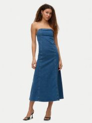 Vero Moda Sukienka jeansowa Ailey 10328202 Niebieski Regular Fit. Niebieskie sukienki damskie Vero Moda, l, bez wzorów, z bawełny, bez kołnierzyka, bez ramiączek. Za 149.99 zł.