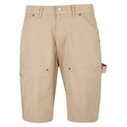 Szorty bermudzkie Urban Classics Carpenter. Brązowe szorty męskie Urban Classics, bez kołnierzyka. Za 169.80 zł.