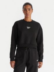 Reebok Bluza Hazel RK25172CCW Czarny Regular Fit. Czarne bluzy bez kaptura damskie Reebok, m, z syntetyku. Za 199.99 zł.