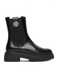 MEXX Sztyblety CEO-MX/027C-RST Czarny. Czarne botki damskie Mexx, ze skóry, bez obcasa, na płaskiej podeszwie, bez zapięcia. Za 369.99 zł.