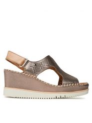 Pikolinos Sandały W3Z-1775CLC1 Szary. Szare sandały damskie Pikolinos, bez wzorów, ze skóry, bez obcasa, na koturnie. Za 349.99 zł.