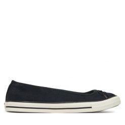 Baleriny Converse. Czarne baleriny damskie Converse, bez wzorów, bez obcasa. Za 199.99 zł.