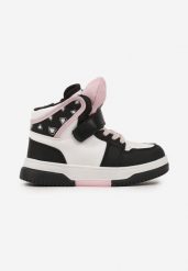 Czarno-Różowe Skórzane Botki Sneakersy z Ociepleniem Noninor. Czarne botki dziewczęce Born2be, bez wzorów, z jeansu, bez ramiączek. Za 84.99 zł.