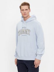 Tommy Jeans Bluza Varsity DM0DM18401 Błękitny Regular Fit. Niebieskie bluzy bez kaptura męskie Tommy Jeans, m, z bawełny. Za 359.99 zł.