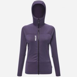 Bluza turystyczna damska Millet Fusion Grid Hoodie active fit Polartec PowerGrid. Czarne bluzy z kapturem damskie Millet, s, z elastanu. Za 578.51 zł.
