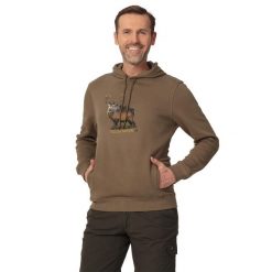 Bluza myśliwska Tagart FNS Deer Brown nadruk z jeleniem. Brązowe bluzy bez kaptura męskie tagart, xl. Za 279.00 zł.