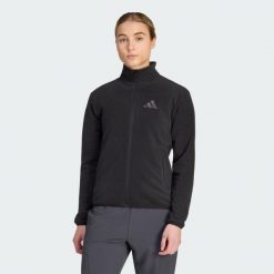 Kurtka Terrex Multi Essentials Full Zip Fleece. Brązowe kurtki damskie Adidas, l, bez wzorów, z materiału, bez kaptura. Za 219.00 zł.