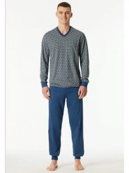 Schiesser Piżama w kolorze niebieskim rozmiar: 48. Niebieskie piżamy męskie Schiesser, bez wzorów, z bawełny, bez ramiączek. Za 152.99 zł.