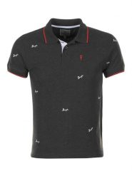 Peak Mountain Koszulka polo "Clamar" w kolorze antracytowym rozmiar: L. Czarne koszulki polo męskie Peak Mountain, l, bez wzorów, z bawełny, bez ramiączek. Za 78.84 zł.