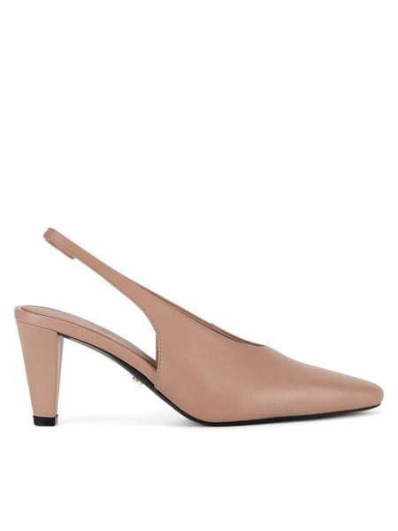 GINO ROSSI Czółenka DREW-LT766-91 Beżowy. Brązowe czółenka damskie Gino Rossi, bez wzorów, ze skóry, bez obcasa. Za 299.99 zł.