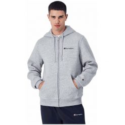 Bluza męska Champion Full Zip Hoodie. Szare bluzy z kapturem męskie CHAMPION, m, z bawełny. Za 341.74 zł.