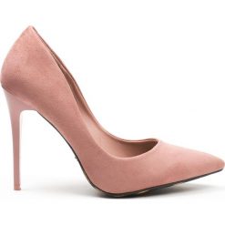 Szpilki damskie (38). Czerwone szpilki Ideal, bez wzorów, z zamszu, bez obcasa. Za 69.00 zł.