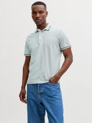 Jack & Jones Koszulka polo "Paulos" w kolorze błękitnym rozmiar: M. Niebieskie koszulki polo męskie Jack & Jones, m, bez wzorów, z bawełny, bez ramiączek. Za 91.99 zł.