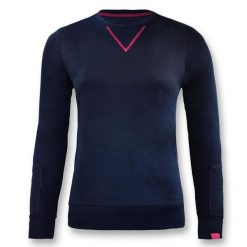 Bluza bawełniana damska NEBI niebieska. Czerwone bluzy bez kaptura damskie Legea, bez wzorów, z bawełny, bez ramiączek, długie, bez kaptura. Za 86.00 zł.