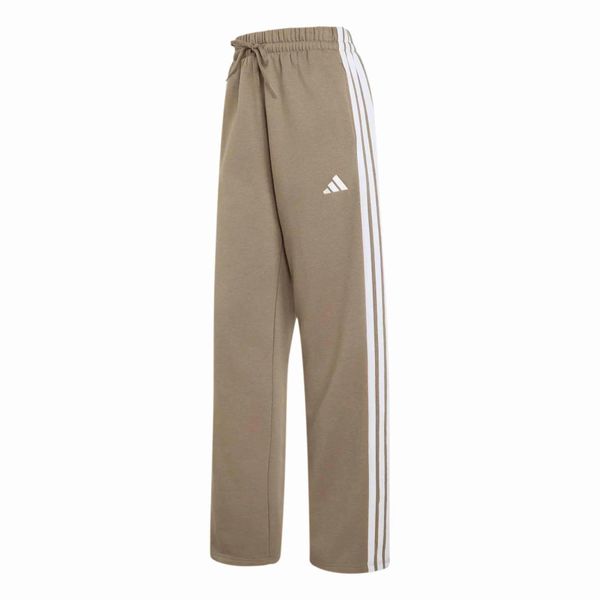 Spodnie Adidas Sport W 3S Fl Oh Pt Damskie. Brązowe spodnie materiałowe damskie Adidas, bez wzorów, z bawełny, sportowe. Za 296.99 zł.