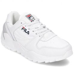 Buty do chodzenia damskie Fila 10106211FG. Białe buty sportowe na co dzień damskie Fila, bez wzorów, z materiału, trekkingowe. Za 249.99 zł.