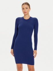 Pieces Sukienka dzianinowa Crista 17115048 Niebieski Slim Fit. Niebieskie sukienki damskie Pieces, xxl, bez wzorów, z dzianiny, bez kołnierzyka, bez ramiączek. Za 199.99 zł.