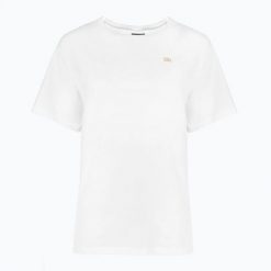 Koszulka damska EA7 Emporio Armani Train Core Lady. Białe bluzki sportowe damskie EA7 Emporio Armani, l, z bawełny, bez kołnierzyka, bez ramiączek. Za 291.60 zł.