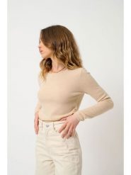 AUTHENTIC CASHMERE Kaszmirowy sweter "Epena" w kolorze beżowym rozmiar: L. Brązowe swetry klasyczne damskie AUTHENTIC CASHMERE, l, z kaszmiru, bez kołnierzyka. Za 242.13 zł.