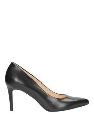 Wojas Skórzane czółenka w kolorze czarnym rozmiar: 38. Czarne czółenka damskie Wojas, bez wzorów, ze skóry, bez obcasa, na szpilce. Za 289.45 zł.