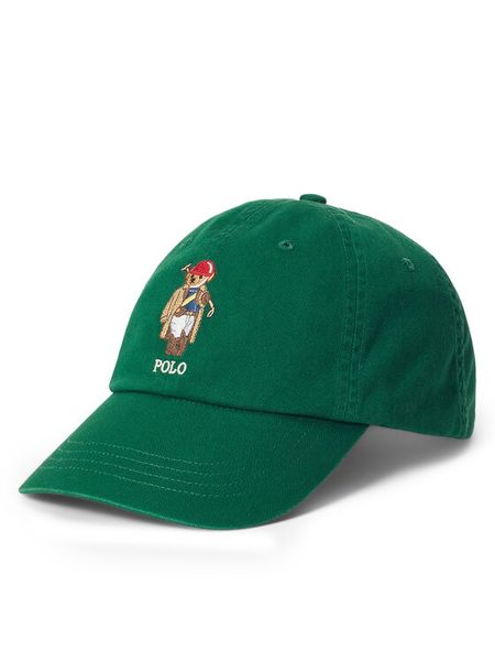 Polo Ralph Lauren Czapka z daszkiem 211A87349002 Zielony. Zielone czapki z daszkiem damskie Polo Ralph Lauren, bez wzorów, z bawełny. Za 519.99 zł.