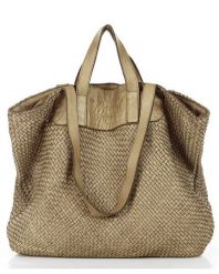 Pleciona shopperka MARCO MAZZINI beż taupe v186b. Brązowe shopper bag damskie bez wzorów, ze skóry, na ramię, duże, bez dodatków. Za 616.55 zł.