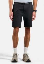 Spodenki męskie ODLO Short ASCENT SHORT. Czarne szorty męskie Odlo, bez wzorów, z tkaniny. Za 549.99 zł.