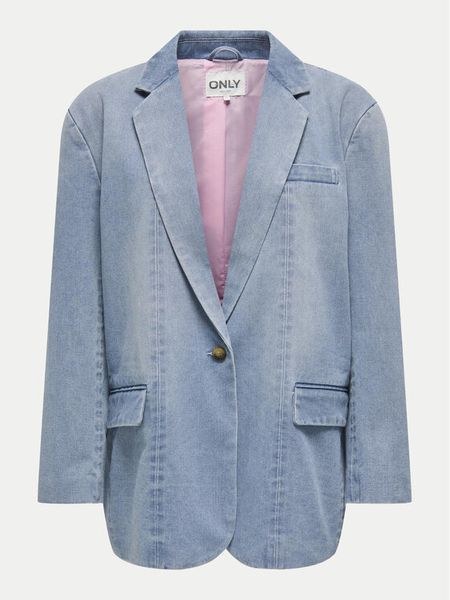 ONLY Marynarka Cory 15338592 Niebieski Loose Fit. Niebieskie marynarki i żakiety damskie Only, l, bez wzorów, z bawełny. Za 259.99 zł.