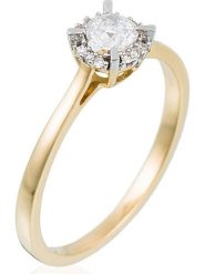 ATELIER DU DIAMANT Złoty pierścionek "Amoureuse" z diamentami rozmiar: 56. Białe pierścionki damskie ATELIER DU DIAMANT, z diamentem, złote. Za 4,480.99 zł.