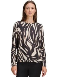 BETTY & CO Bluza w kolorze beżowo-czarnym rozmiar: 42. Brązowe bluzy bez kaptura damskie Betty & Co. Za 119.95 zł.