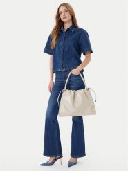 Guess Torebka Amys HWMY96 59220 Beżowy. Brązowe torebki klasyczne damskie Guess, z aplikacjami, ze skóry, bez dodatków. Za 359.99 zł.