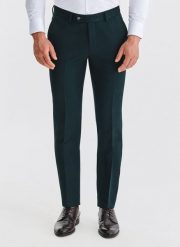 PAKO LORENTE – Zielone spodnie garniturowe. Zielone spodnie wizytowe męskie Pako Lorente, z bawełny. Za 599.99 zł.