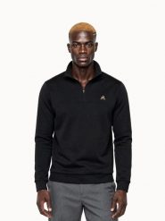 Bluza Le Coq Sportif. Niebieskie bluzy bez kaptura męskie Le Coq Sportif, bez wzorów, z materiału, klasyczne, bez kołnierzyka, bez ramiączek. Za 636.50 zł.