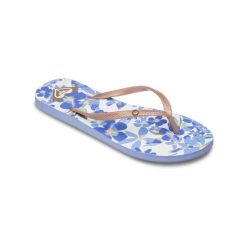 Sandały dla Kobiety BERMUDA PRINT Niebieski. Niebieskie sandały damskie Roxy, bez wzorów, z gumy, bez obcasa. Za 119.99 zł.