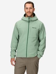 Marmot Kurtka przeciwdeszczowa "Pinnacle" w kolorze zielonym rozmiar: L. Zielone kurtki outdoor męskie Marmot, l, bez wzorów, z materiału, bez kaptura. Za 395.31 zł.