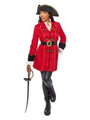 Amscan 3-częściowy kostium "Pirate captain" w kolorze czerwonym rozmiar: XL. Czerwone stroje jednoczęściowe damskie AMSCAN, xl, bez wzorów. Za 130.99 zł.